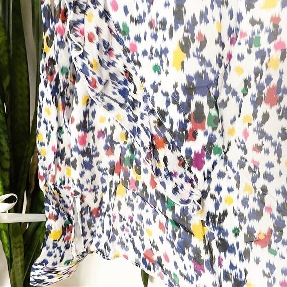 DEREK LAM printed  ruffle detail buttons blouse 4 - Picture 5 of 7
